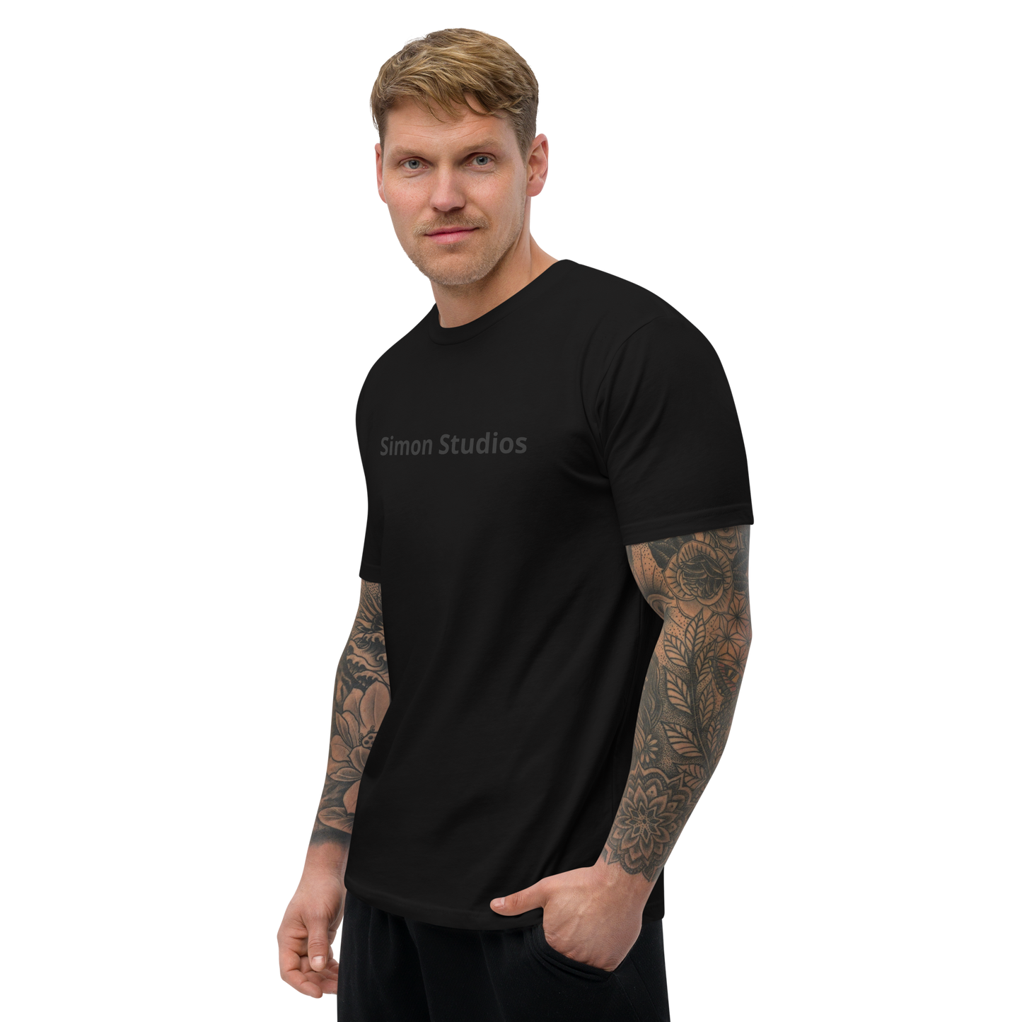 Men's Muscle Shirt – Fitted Fitness T-Shirt for Training & Everyday Wear, Black