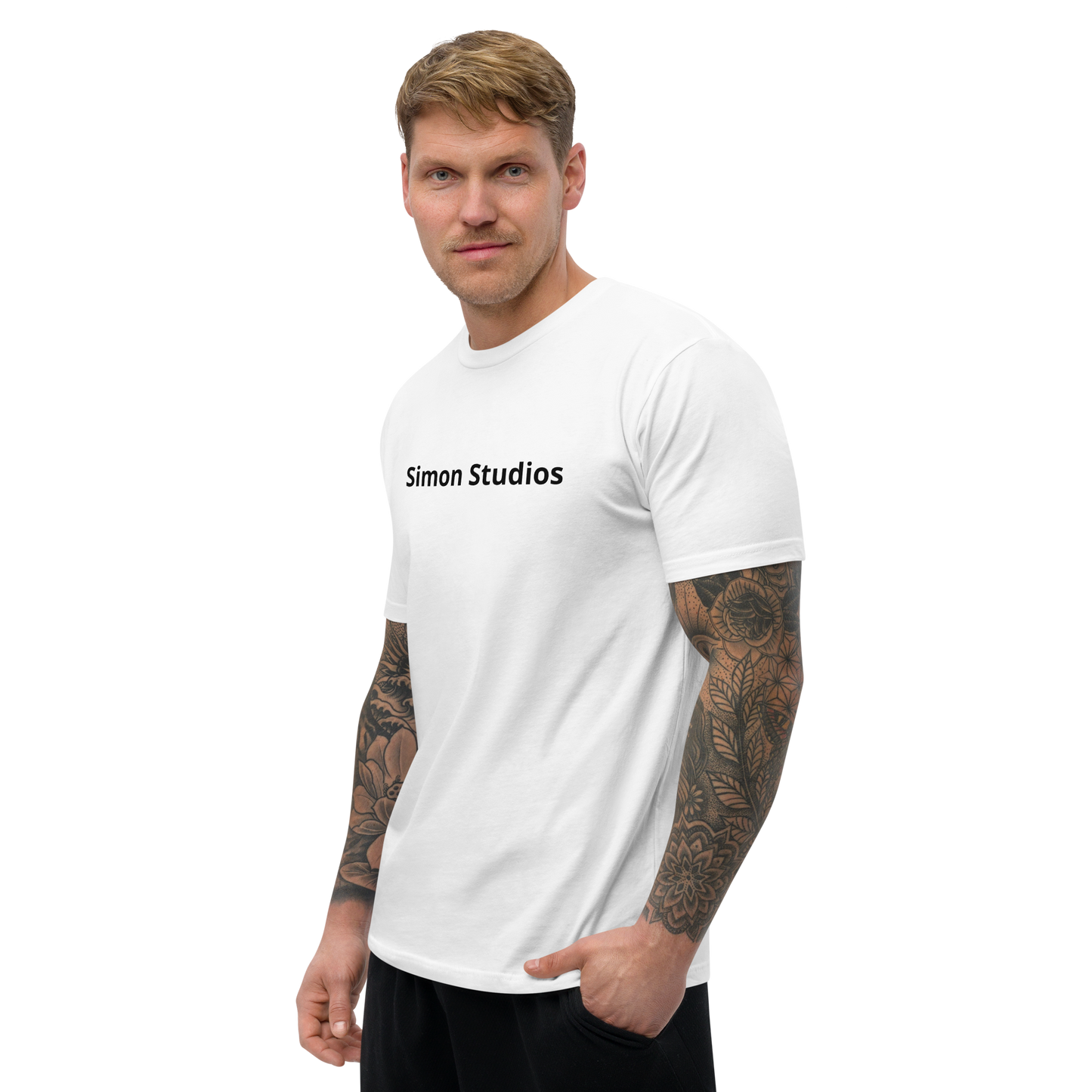 Men's Muscle Shirt – Fitted Fitness T-Shirt for Training & Everyday Wear, White