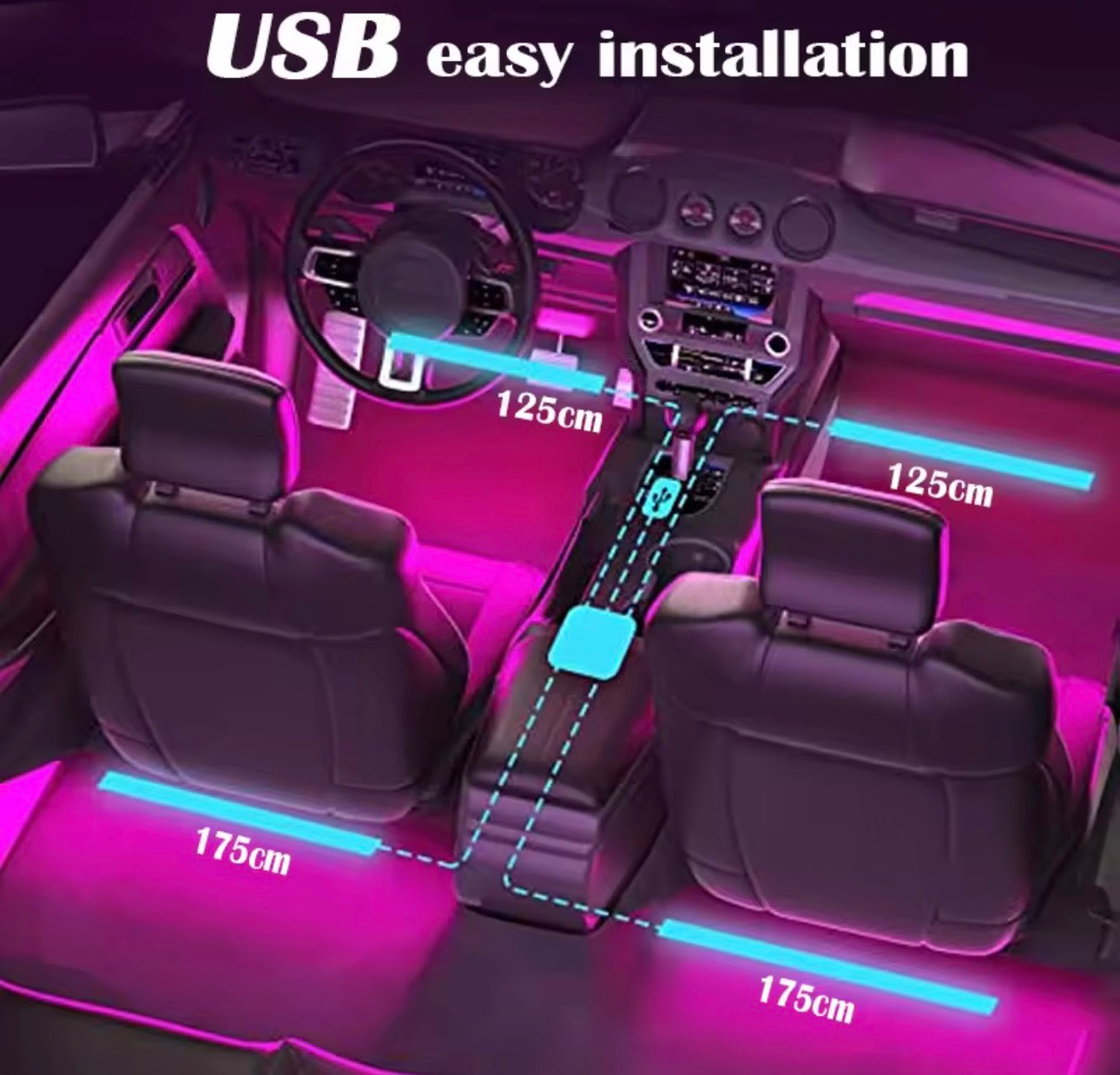 Fußraum LED Ambientebeleuchtung
