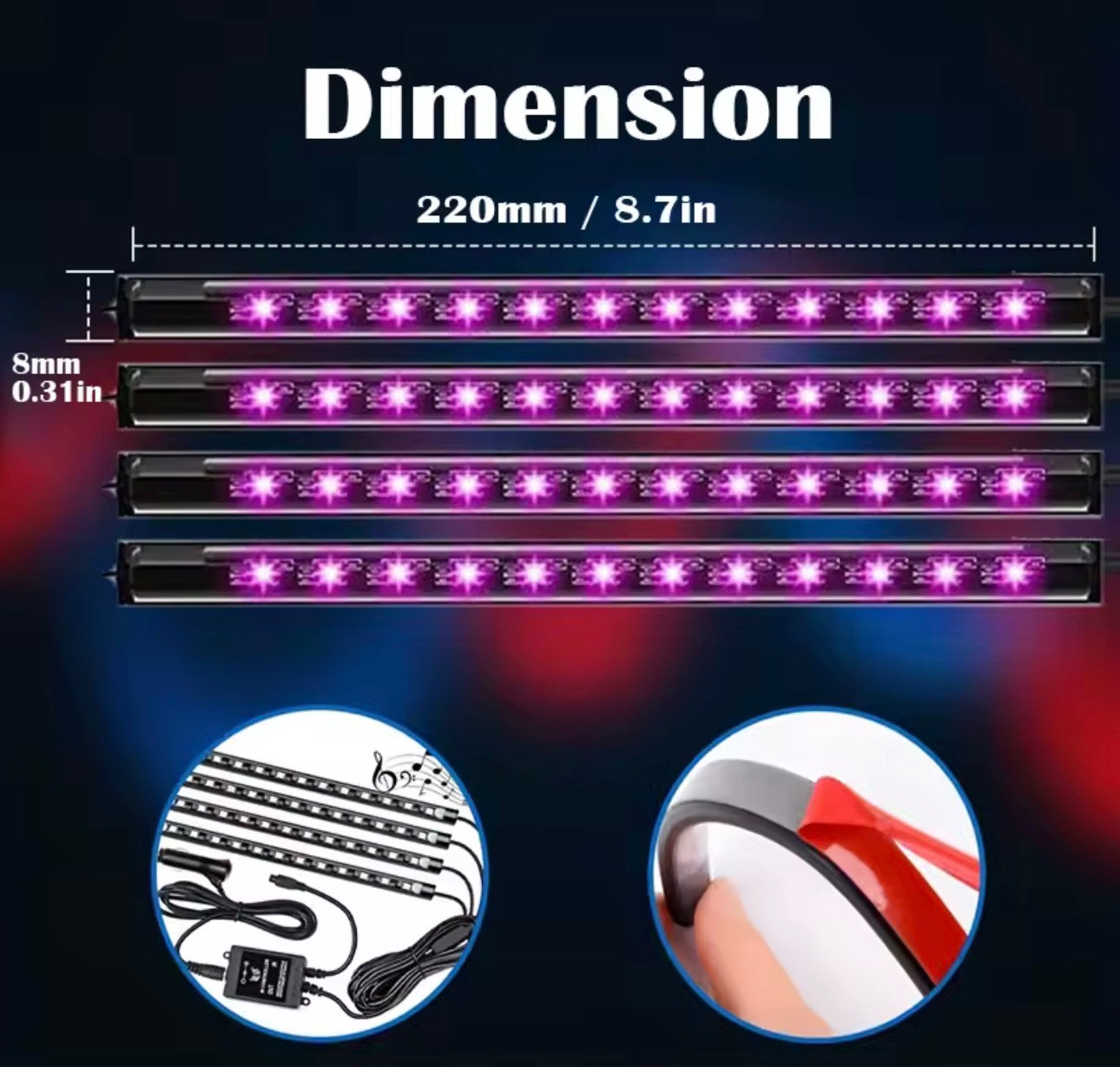 Fußraum LED Ambientebeleuchtung