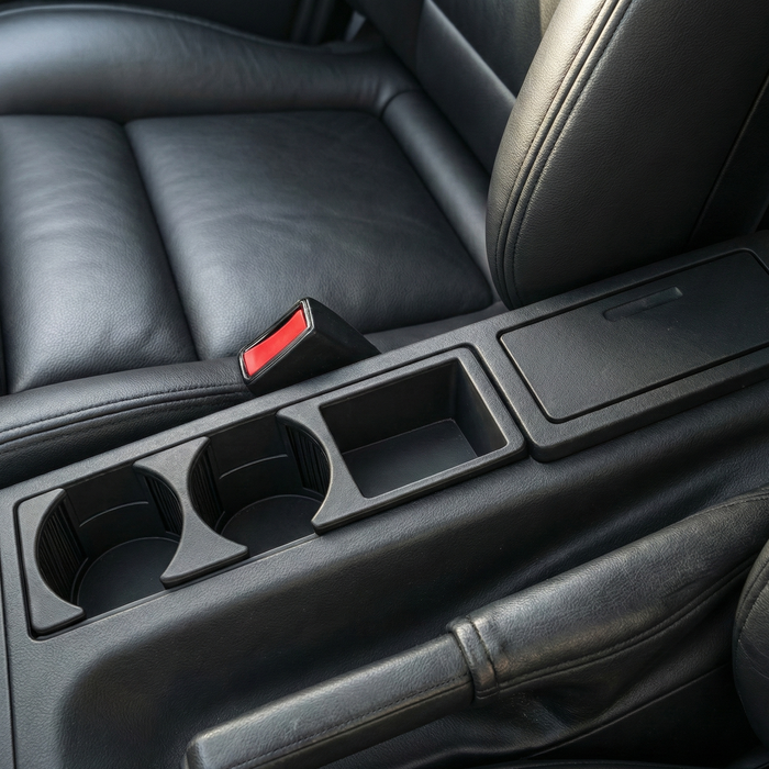 BMW E36 Getränkehalter, passgenau im Original-Interieur montiert