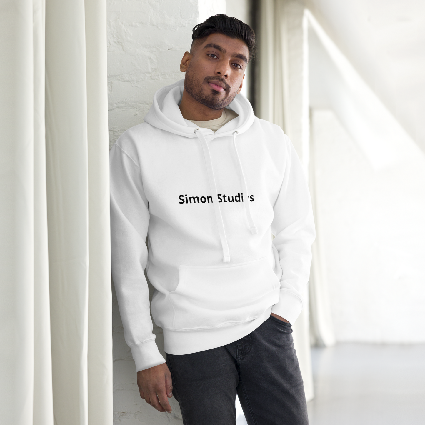 Unisex White Hoodie – Classic hooded sweatshirt for women &amp; men