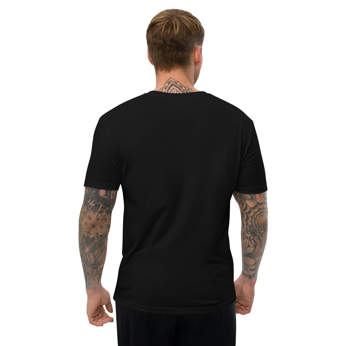 Men's Muscle Shirt – Fitted Fitness T-Shirt for Training &amp; Everyday Wear, Black