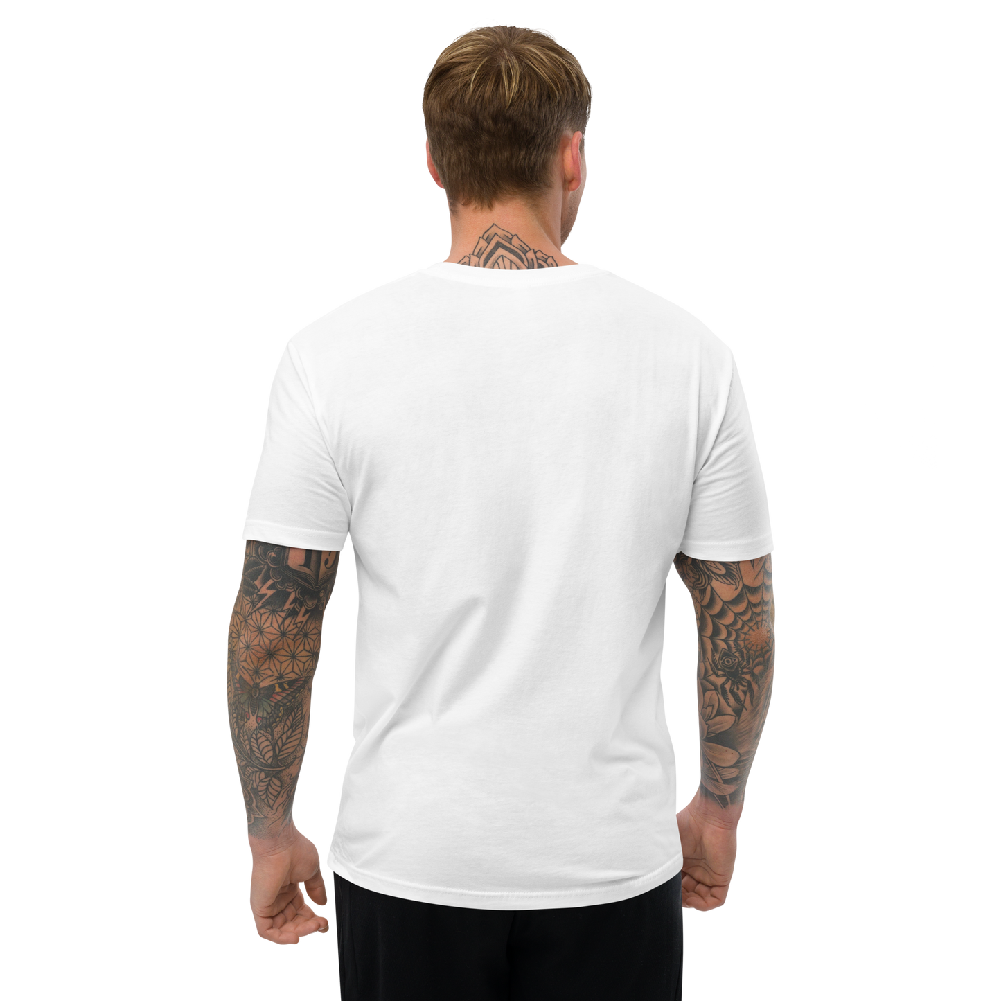 Men's Muscle Shirt – Fitted Fitness T-Shirt for Training &amp; Everyday Wear, White