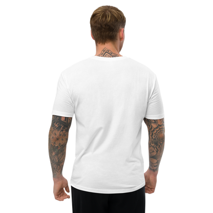 Men's Muscle Shirt – Fitted Fitness T-Shirt for Training &amp; Everyday Wear, White