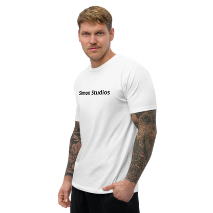 Men's Muscle Shirt – Fitted Fitness T-Shirt for Training &amp; Everyday Wear, White