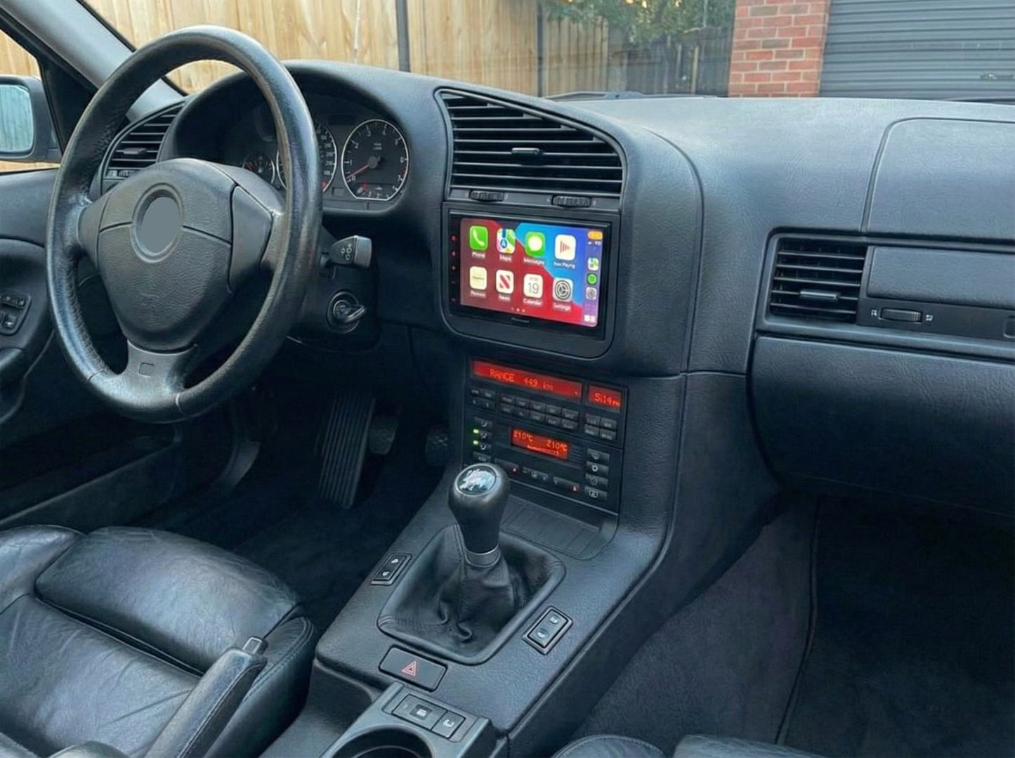 BMW E36 double-DIN center console